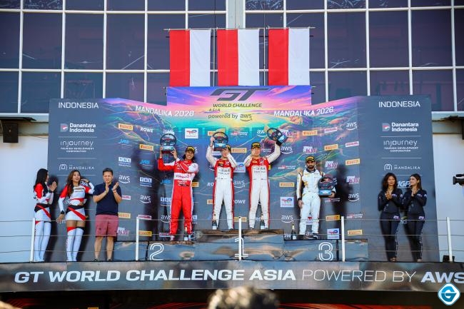 Sean Gelael Sabet Podium di Race 1 GT World Challenge Asia Mandalika